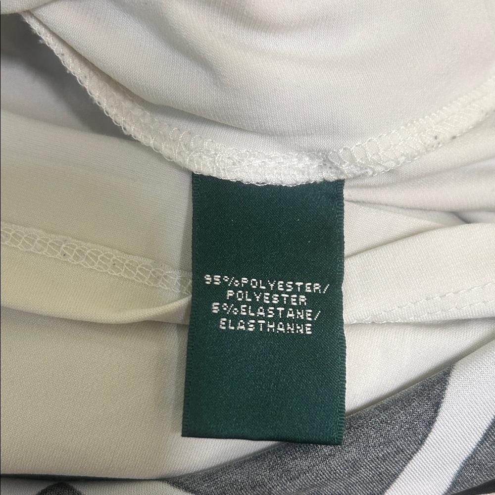 Lauren Ralph Lauren Chevron Patterned Black and White Stretchy Dress Size 4 - Picture 6 of 6